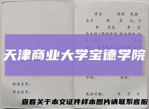 天津商业大学宝德学院