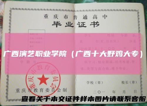 广西演艺职业学院（广西十大野鸡大专）