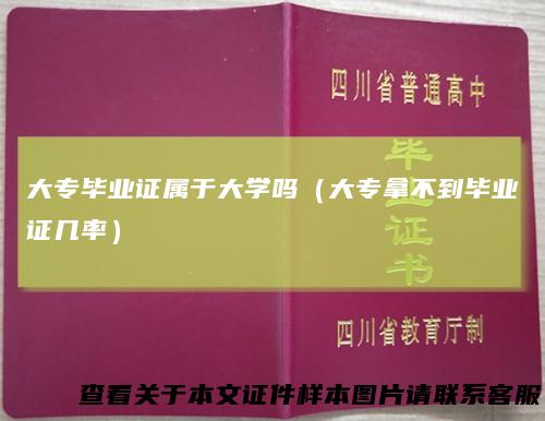 大专毕业证属于大学吗(大专拿不到毕业证几率)