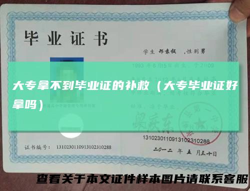 大专拿不到毕业证的补救(大专毕业证好拿吗)