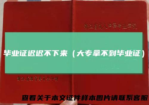 毕业证迟迟不下来（大专拿不到毕业证）
