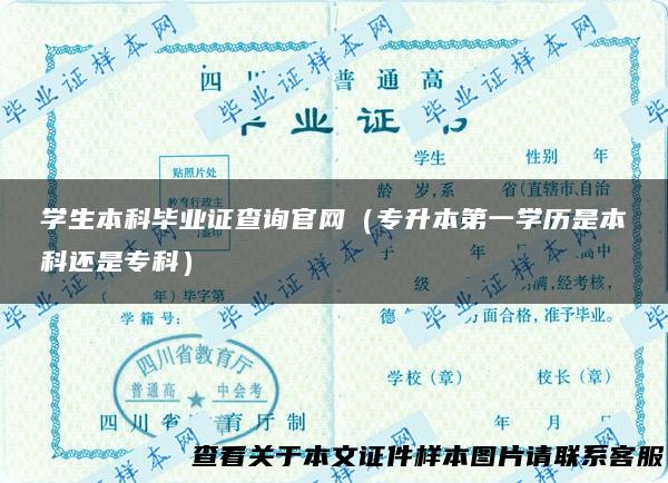 学生本科毕业证查询官网（专升本第一学历是本科还是专科）