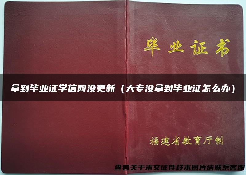 拿到毕业证学信网没更新（大专没拿到毕业证怎么办）