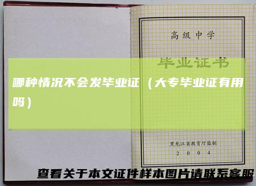 哪种情况不会发毕业证(大专毕业证有用吗)
