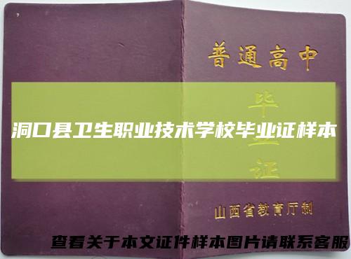 洞口县卫生职业技术学校毕业证样本