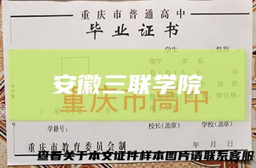 安徽三联学院