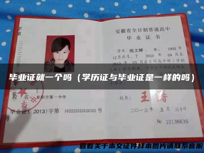 毕业证就一个吗（学历证与毕业证是一样的吗）