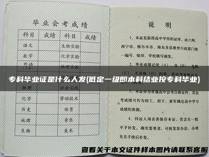 专科毕业证是什么人发(低定一级即本科结业按专科毕业)