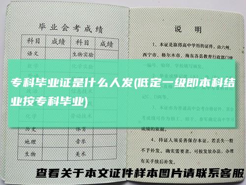 专科毕业证是什么人发(低定一级即本科结业按专科毕业)
