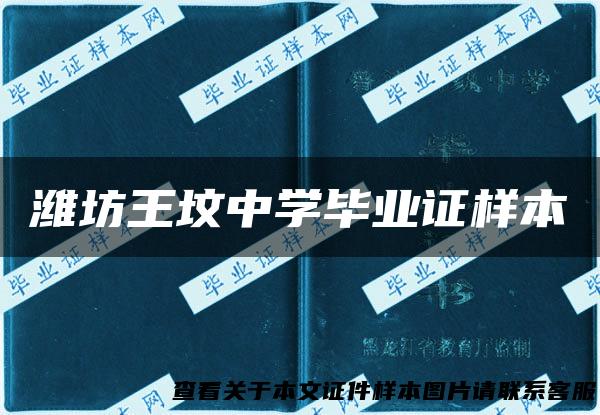 潍坊王坟中学毕业证样本