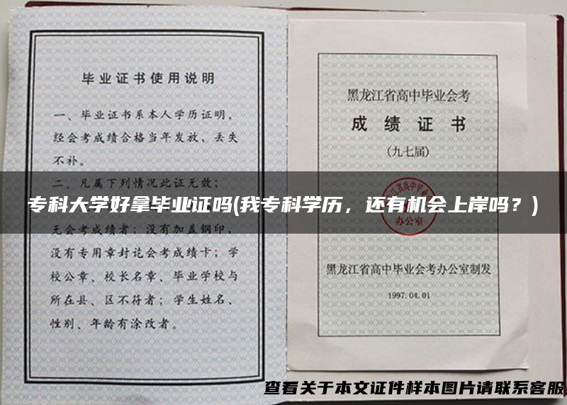 专科大学好拿毕业证吗(我专科学历，还有机会上岸吗？)