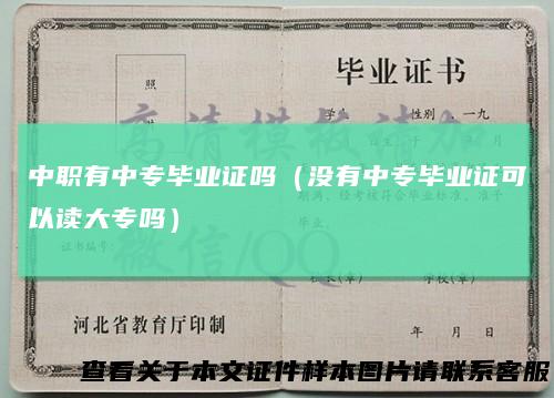 中职有中专毕业证吗（没有中专毕业证可以读大专吗）