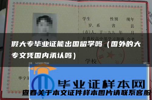 假大专毕业证能出国留学吗（国外的大专文凭国内承认吗）