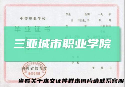三亚城市职业学院