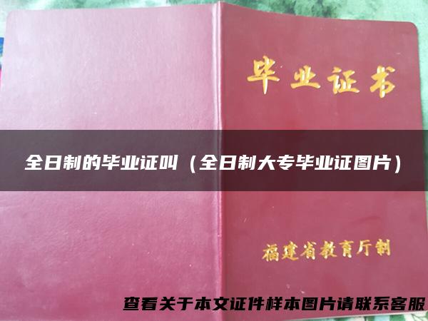 全日制的毕业证叫（全日制大专毕业证图片）