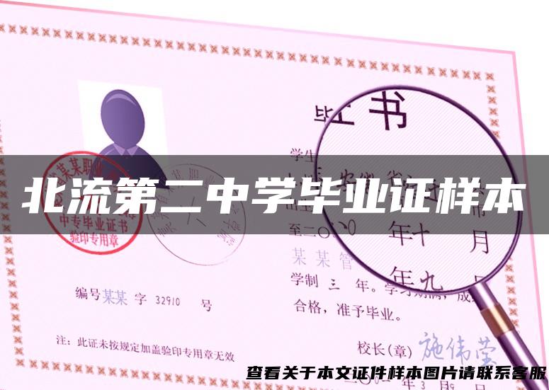 北流第二中学毕业证样本