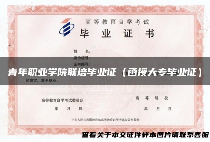 青年职业学院联培毕业证（函授大专毕业证）