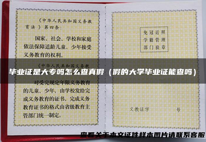 毕业证是大专吗怎么查真假（假的大学毕业证能查吗）