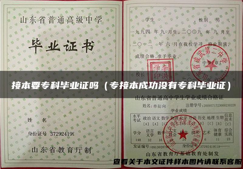 接本要专科毕业证吗（专接本成功没有专科毕业证）