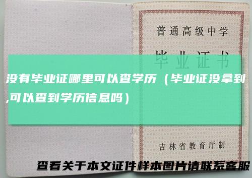 没有毕业证哪里可以查学历（毕业证没拿到,可以查到学历信息吗）