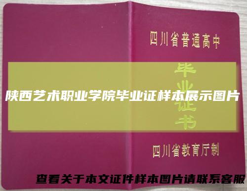 陕西艺术职业学院毕业证样本展示图片