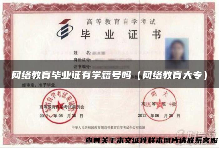 网络教育毕业证有学籍号吗（网络教育大专）