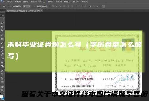 本科毕业证类别怎么写(学历类型怎么填写)