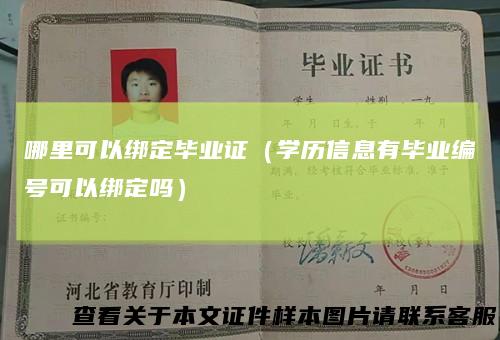 哪里可以绑定毕业证（学历信息有毕业编号可以绑定吗）