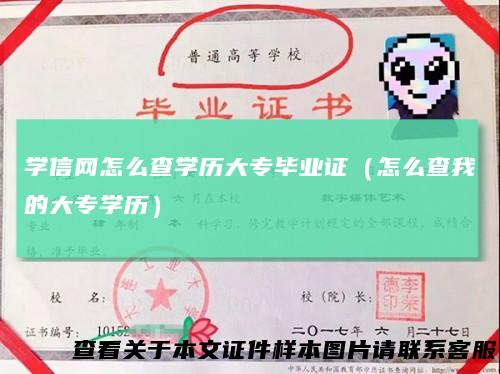 学信网怎么查学历大专毕业证（怎么查我的大专学历）