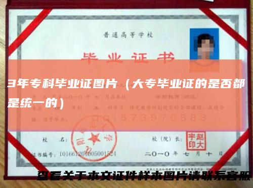 3年专科毕业证图片（大专毕业证的是否都是统一的）