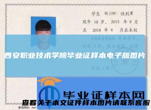 西安职业技术学院毕业证样本电子版图片