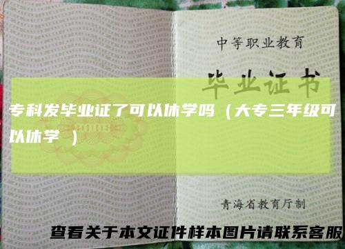 专科发毕业证了可以休学吗（大专三年级可以休学麼）