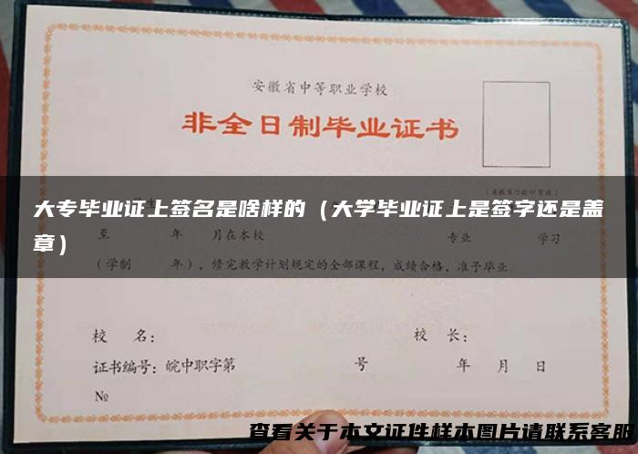 大专毕业证上签名是啥样的（大学毕业证上是签字还是盖章）