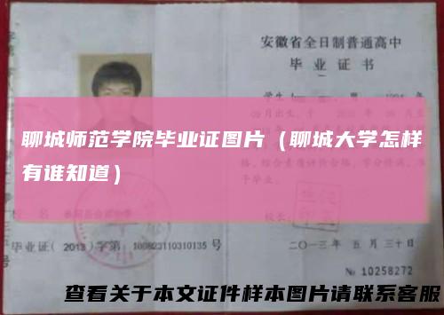 聊城师范学院毕业证图片（聊城大学怎样有谁知道）