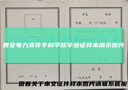 西安电力高等专科学校毕业证样本展示图片