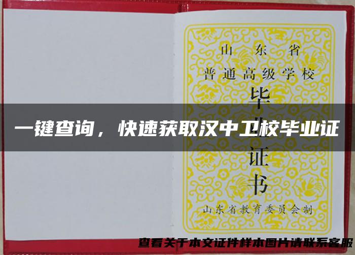一键查询，快速获取汉中卫校毕业证