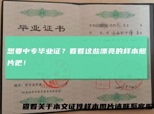想要中专毕业证？看看这些漂亮的样本照片吧！
