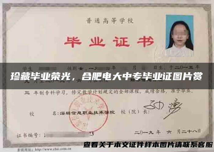 珍藏毕业荣光，合肥电大中专毕业证图片赏