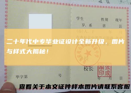 二十年代中专毕业证设计全新升级，图片与样式大揭秘！