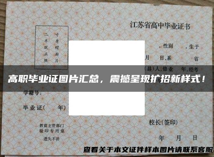 高职毕业证图片汇总，震撼呈现扩招新样式！