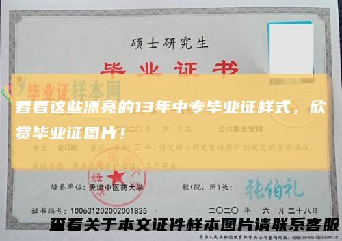 看看这些漂亮的13年中专毕业证样式，欣赏毕业证图片！