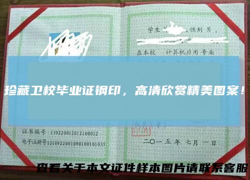 珍藏卫校毕业证钢印，高清欣赏精美图案！