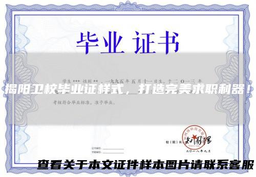 揭阳卫校毕业证样式，打造完美求职利器！