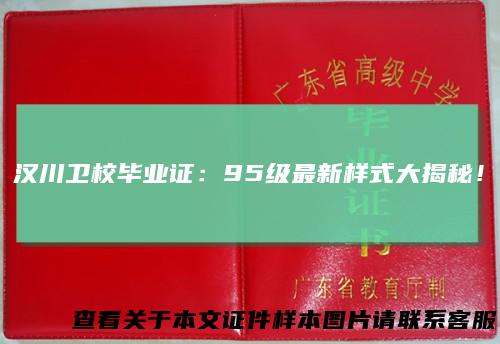 汉川卫校毕业证：95级最新样式大揭秘！