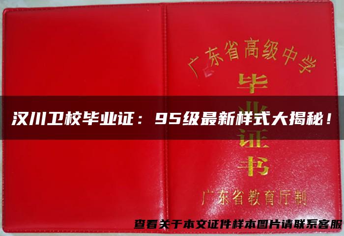 汉川卫校毕业证：95级最新样式大揭秘！