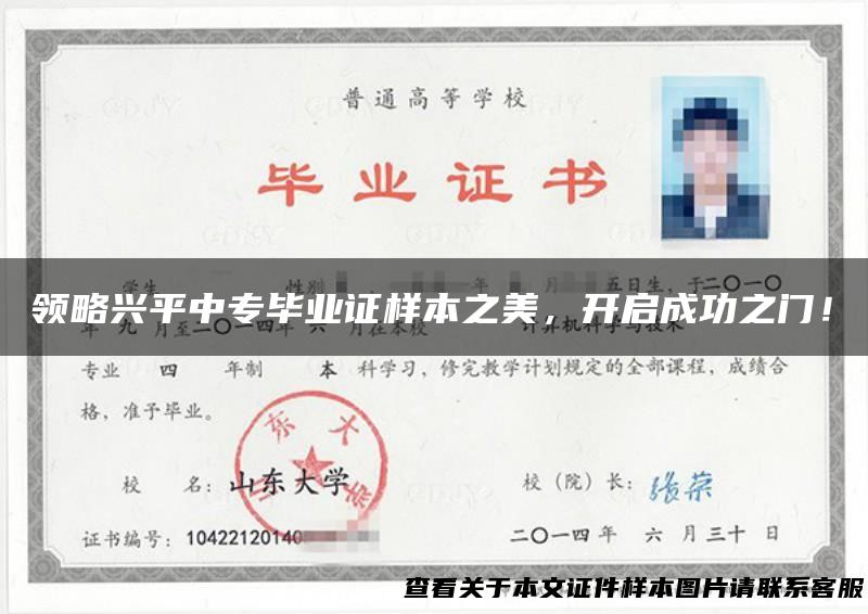 领略兴平中专毕业证样本之美，开启成功之门！