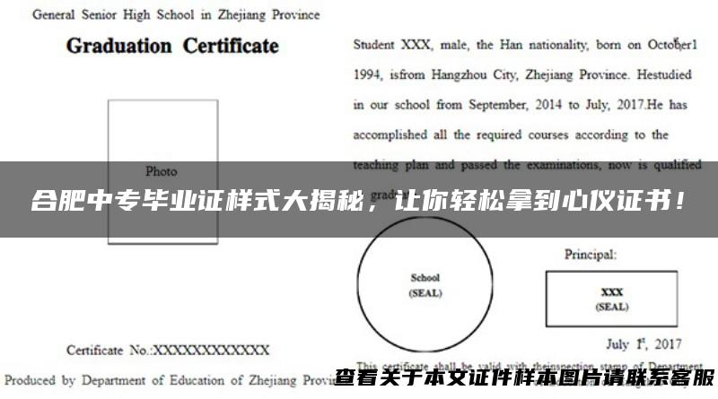 合肥中专毕业证样式大揭秘，让你轻松拿到心仪证书！