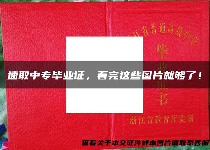 速取中专毕业证，看完这些图片就够了！