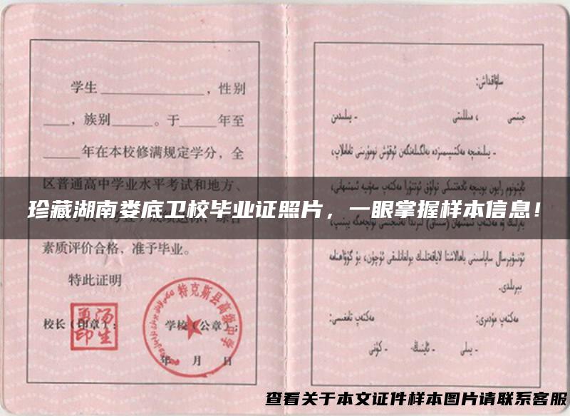 珍藏湖南娄底卫校毕业证照片，一眼掌握样本信息！