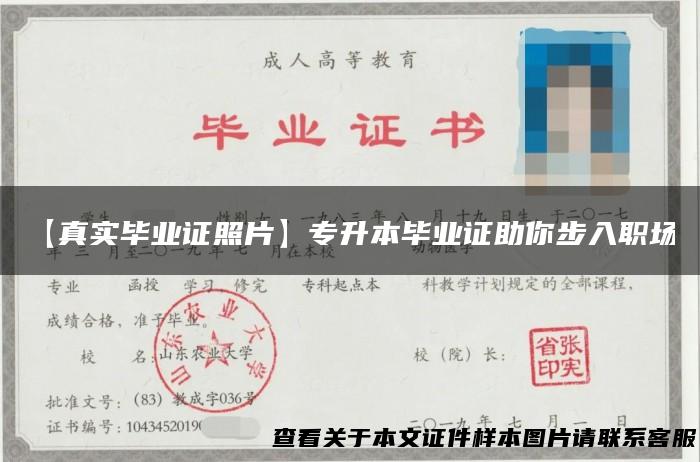 【真实毕业证照片】专升本毕业证助你步入职场！